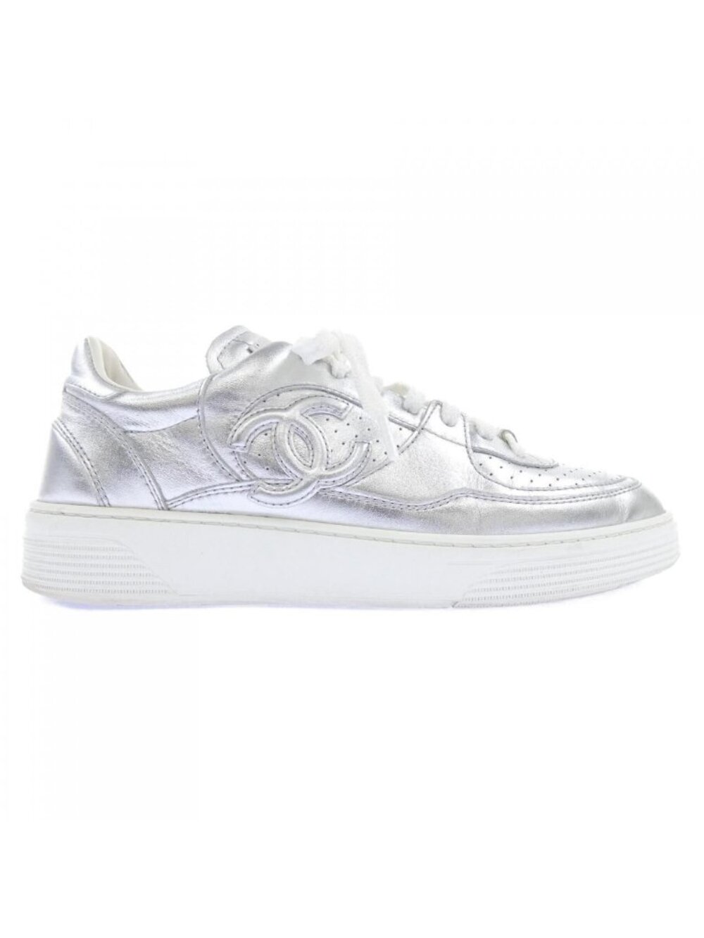 Chanel Sneakers Silver